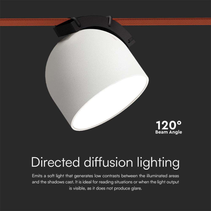 LED MAGNETIC FABRIC TRACKLIGHT 12W WW 800lm 120° SANDY WHITE 107x107mm
