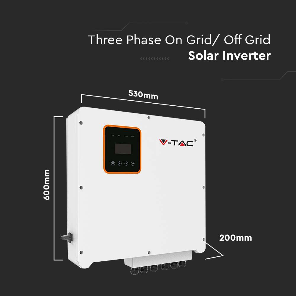 8KW On/Off Grid Hybrid Solar Inverter Three Phase  3YRS Warranty IP66