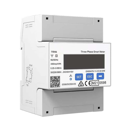 Smart Meter 3*230/400V 5( 80 )A RS485 4P MID