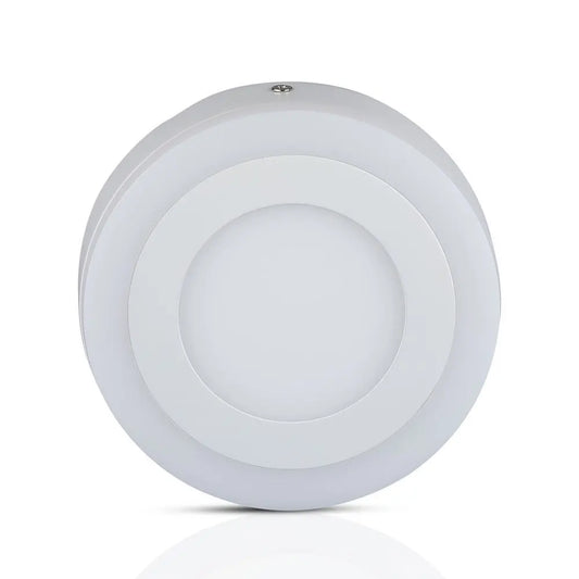 8W LED Panel Surface Twin Round Warm White