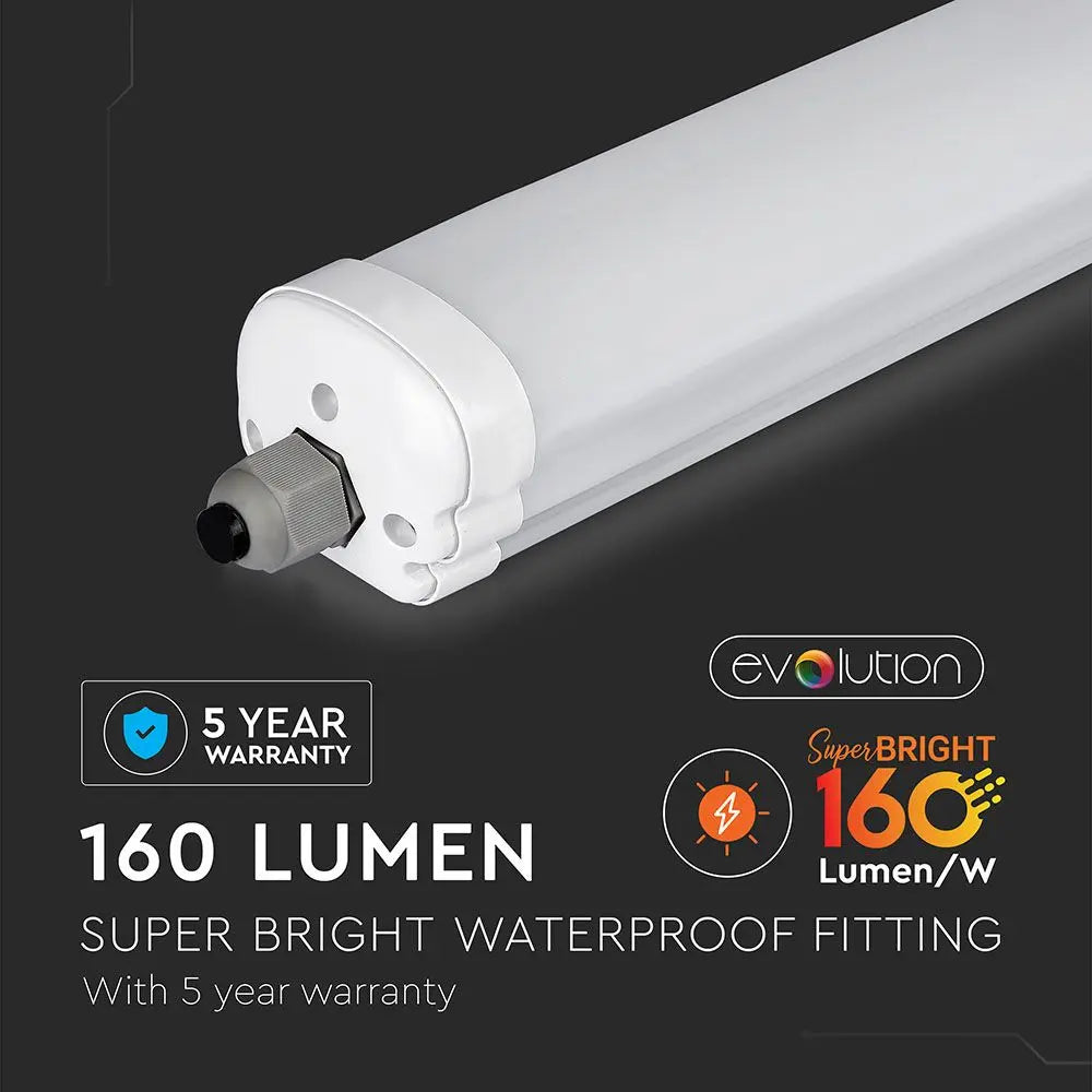 LED Waterproof Fitting X-Series 1500mm 32W 4500K 160 lm/Watt