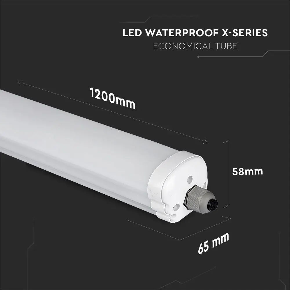 LED Waterproof Fitting X-Series 1200mm 24W 4500K 160 lm/Watt