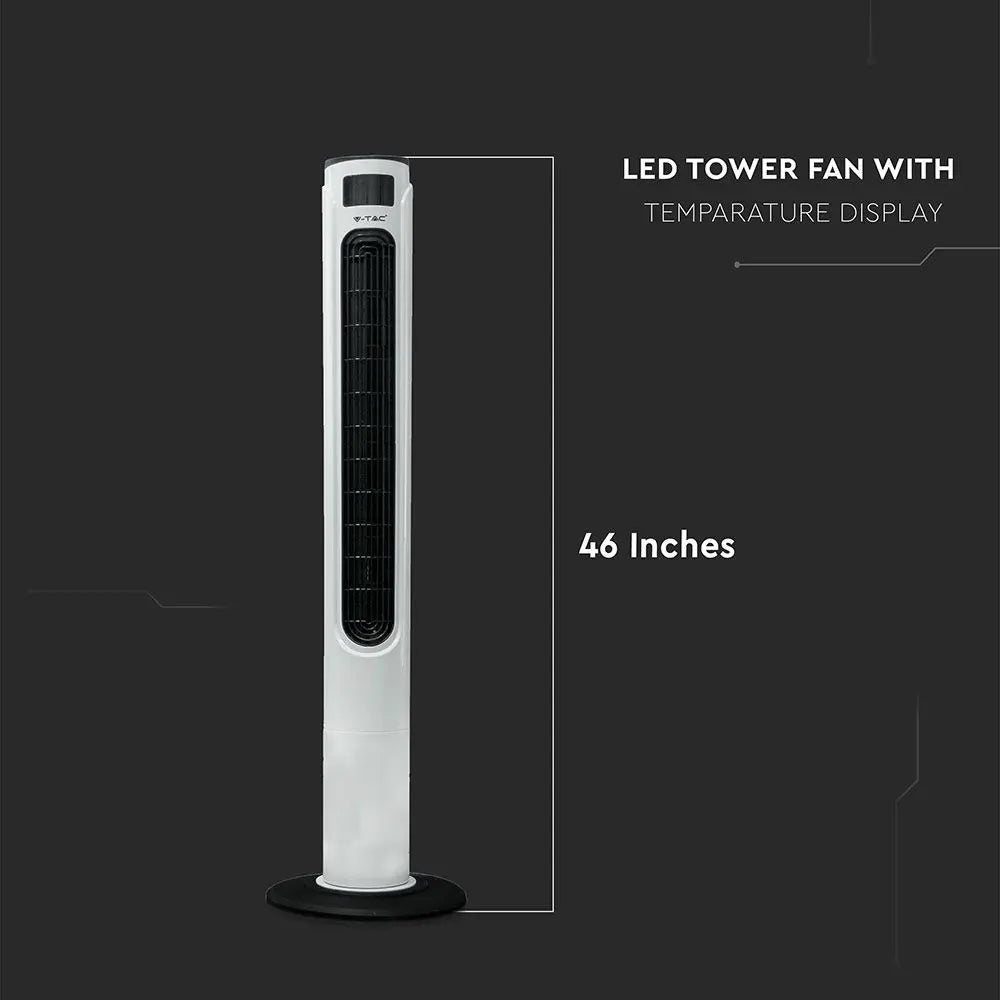 55W LED Tower Fan Temperature Display Amazon & Google Home Compatible