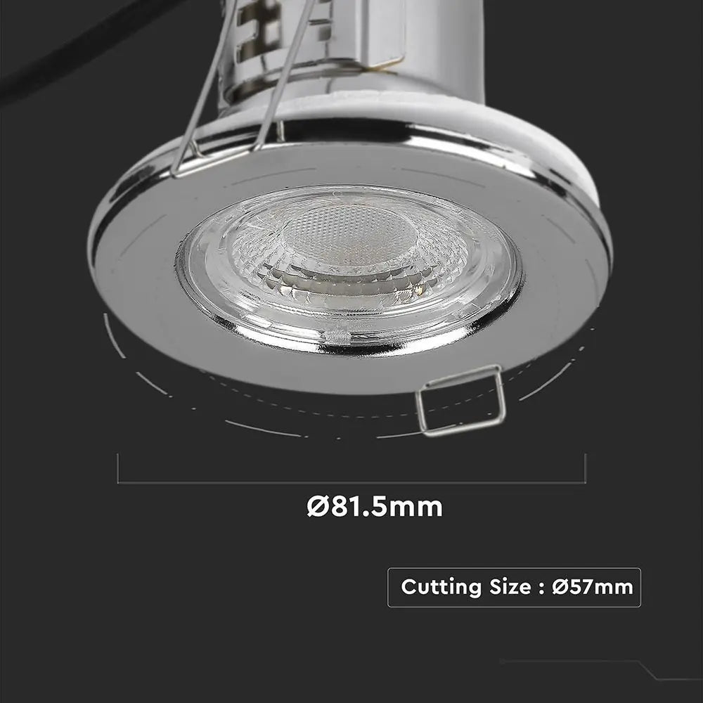 5W LED Fire Rated Downlight SAMSUNG Chip Chrome Dimmable 4000K
