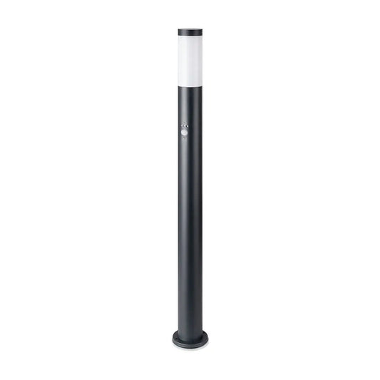 E27 Bollard Lamp 110cm PIR Sensor Stainless Steel Body Black IP44
