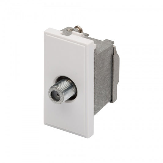 RT SAT F-CONNECTOR OUTLET (25MMX50MM) WHITE