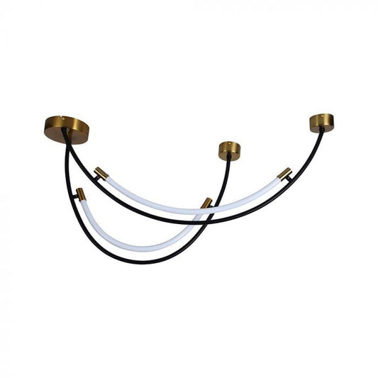 LED PENDANT LIGHT 20W WW 2500lm 1000x600x475mm BLACK+BRASS