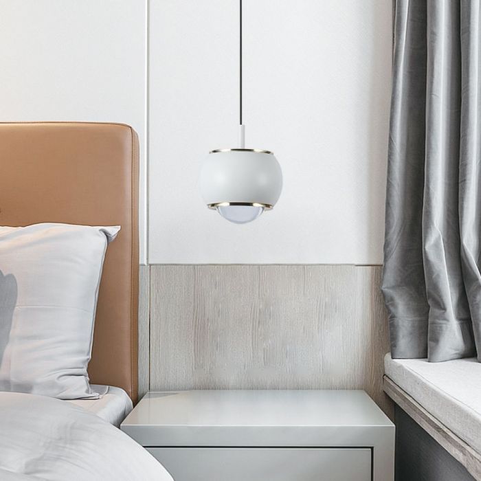 LED PENDANT LIGHT 9W WW 1000lm 120° 100x1230mm WHITE