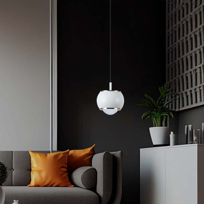 LED PENDANT LIGHT 9W WW 1000lm 120° 100x1230mm WHITE