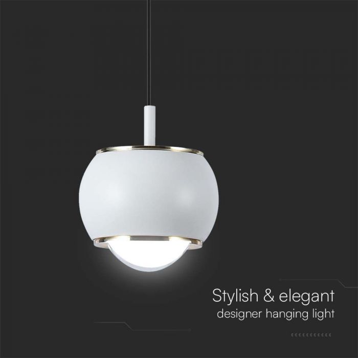 LED PENDANT LIGHT 9W WW 1000lm 120° 100x1230mm WHITE