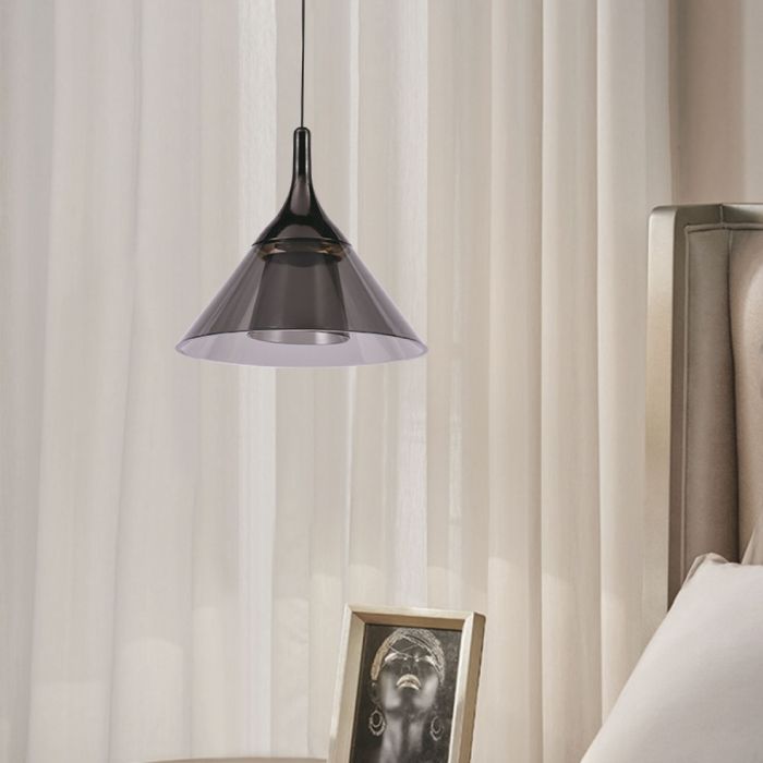 LED PENDANT LIGHT 9W WW 1000lm 200x1300mm BLACK