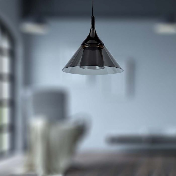 LED PENDANT LIGHT 9W WW 1000lm 200x1300mm BLACK