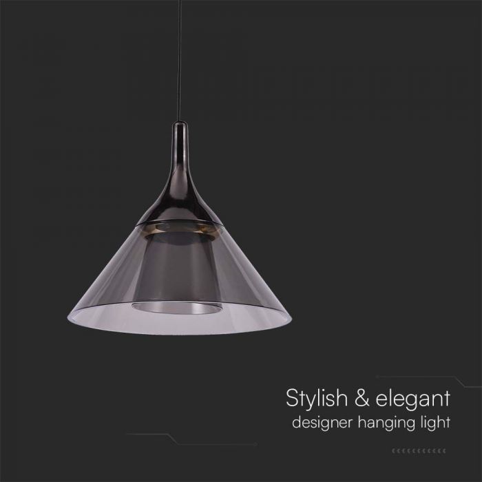 LED PENDANT LIGHT 9W WW 1000lm 200x1300mm BLACK