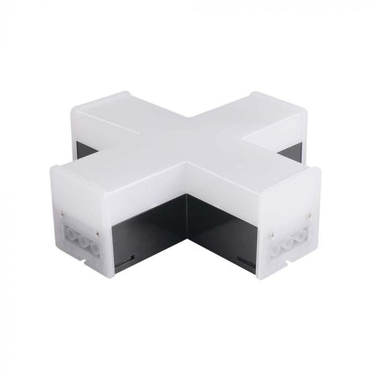 LED LINEAR X CONNECTOR 12W CW 1200lm 120° 181x181x58mm BLACK