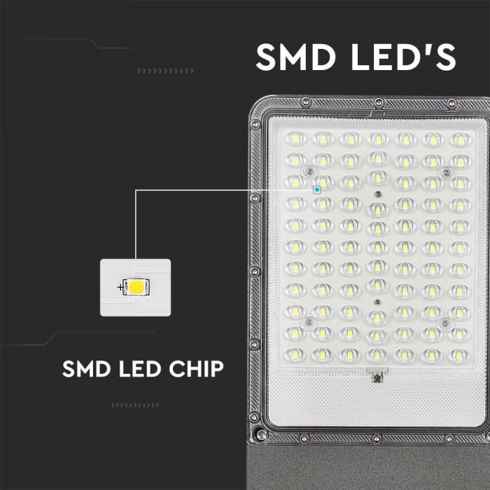 LED SOLAR STREET LIGHT 60W CW 3000lm 120° 200x530mm IP65