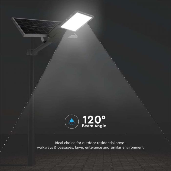 LED SOLAR STREET LIGHT 60W CW 3000lm 120° 200x530mm IP65