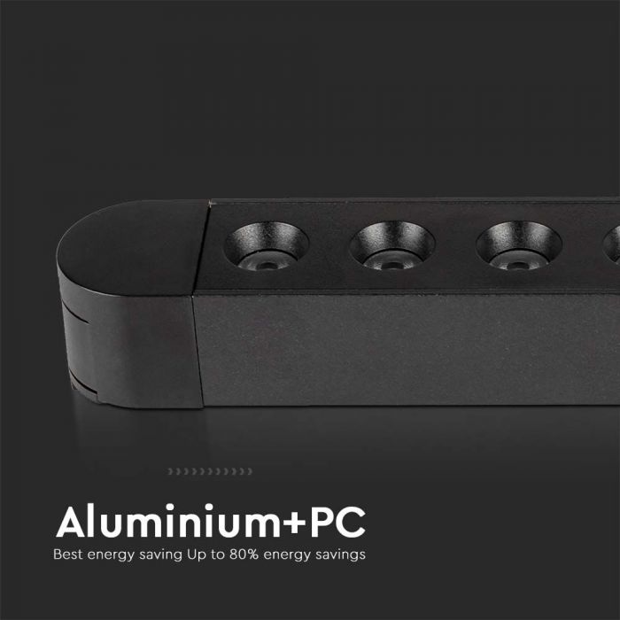 LED MAGNETIC ULTRA THIN TRACK LIGHT-GRILLE LIGHT 12W WW 1100lm 35° 26x24x273mm BLACK