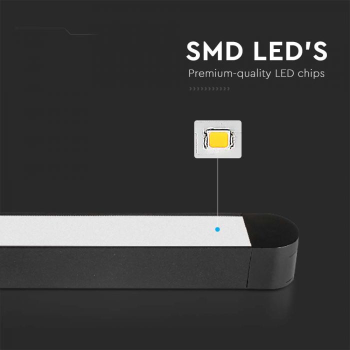 LED MAGNETIC ULTRA THIN TRACK LIGHT-FLOOD LIGHT 18W WW 2000lm 82° 26x24x385mm BLACK