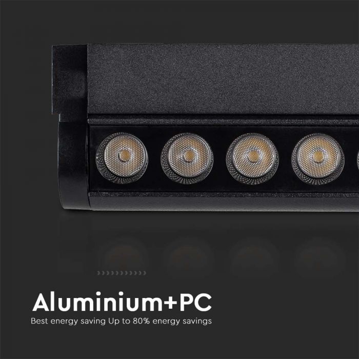 LED MAGNETIC TRACK LIGHT ADJUSTABLE 5W WW 600lm 34° 52x33x145mm BLACK