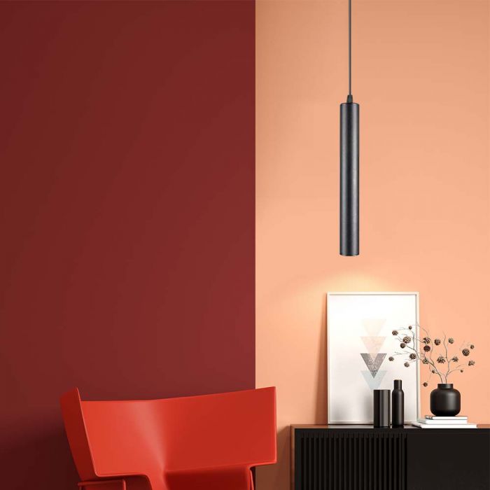 LED MAGNETIC PENDANT TRACK LIGHT 14W WW 1600lm 30° 40x128x1155mm BLACK