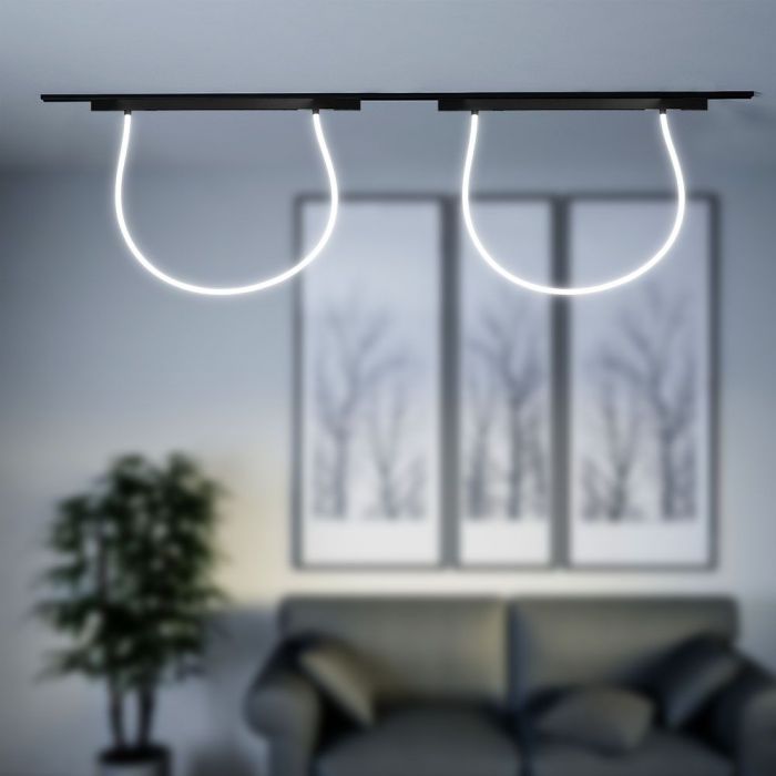 LED SMART MAGNETIC TRACK LIGHT FLEXIBLE TUBE 23W 2810lm CCT 3IN1(FUNCTIONS VIA APP) 2066x150x26mm BLACK