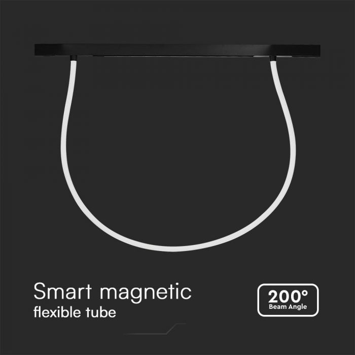 LED SMART MAGNETIC TRACK LIGHT FLEXIBLE TUBE 23W 2810lm CCT 3IN1(FUNCTIONS VIA APP) 2066x150x26mm BLACK
