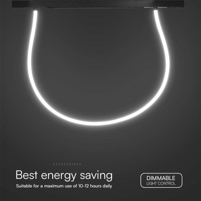 LED SMART MAGNETIC TRACK LIGHT FLEXIBLE TUBE 23W 2810lm CCT 3IN1(FUNCTIONS VIA APP) 2066x150x26mm BLACK