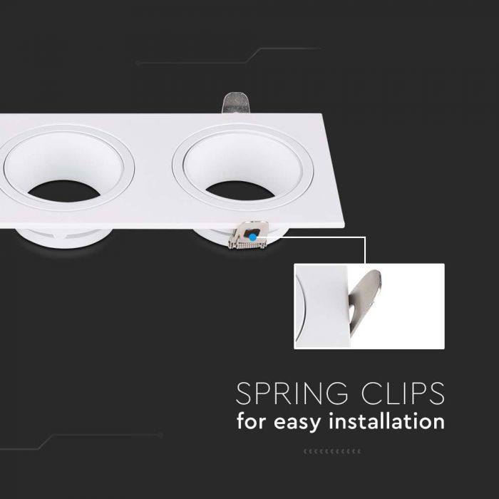 LED 3 HEAD BRACKET GU10  IRON+PC 88x261 mm(245x75)  WHITE+WHITE