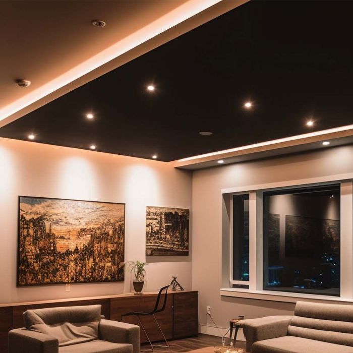 LED MODULE SPOT LIGHT ALUMINUM 18W CW 1900lm 34° 78x63x50mm BLACK