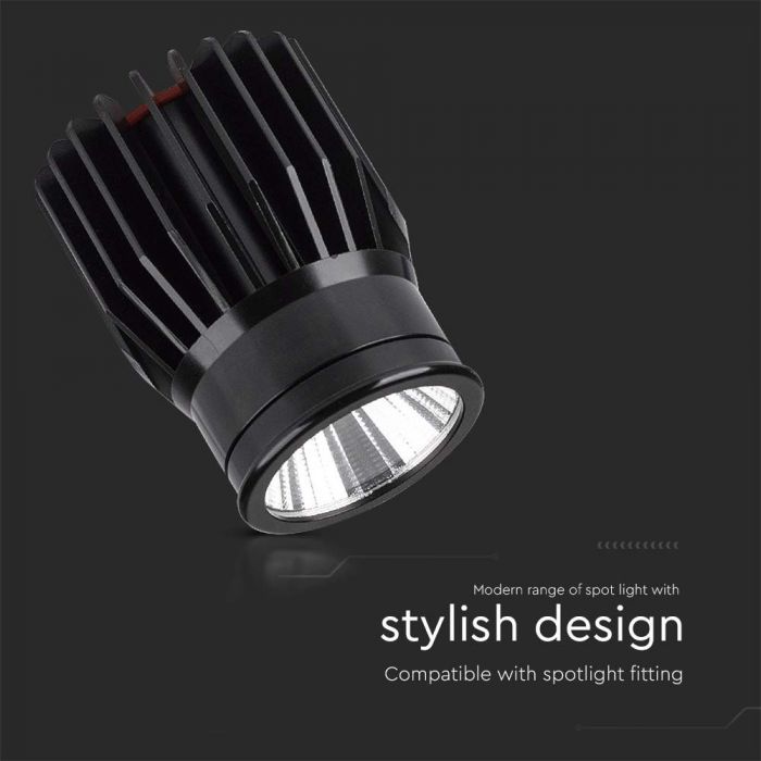 LED MODULE SPOT LIGHT ALUMINUM 18W DL 1900lm 34° 78x63x50mm BLACK