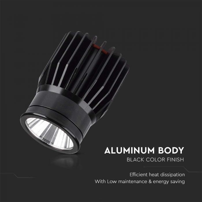 LED MODULE SPOT LIGHT ALUMINUM 18W DL 1900lm 34° 78x63x50mm BLACK