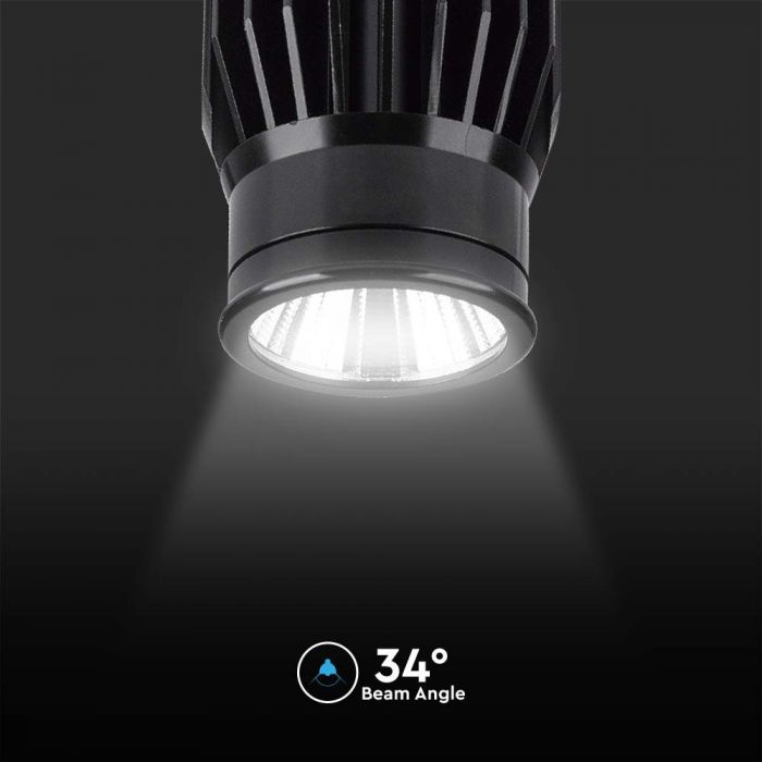 LED MODULE SPOT LIGHT ALUMINUM 18W DL 1900lm 34° 78x63x50mm BLACK