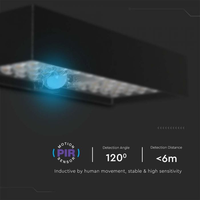 LED SOLAR WALL LIGHT 6W DL 900lm BRICK LITHIUM BATTERY 3.7V 3000mA 230x97x42.7mm BLACK IP65