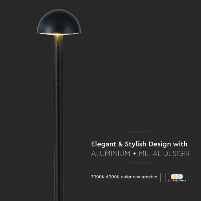 LED TABLE LAMP 3W 3IN1 130lm 120° 105x295 BLACK