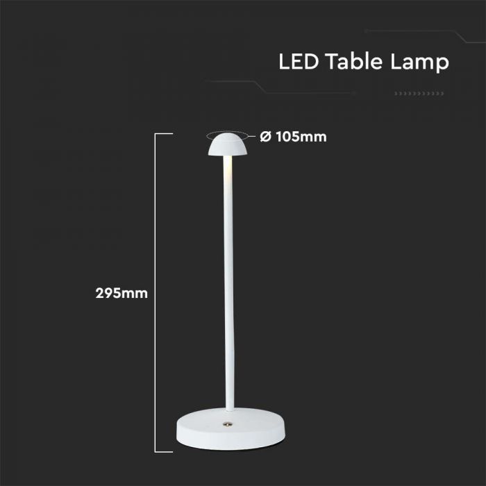 LED TABLE LAMP 3W 3IN1 130lm 120° 105x295 WHITE