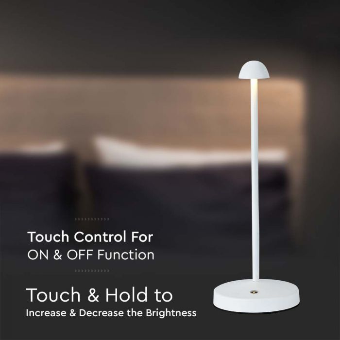 LED TABLE LAMP 3W 3IN1 130lm 120° 105x295 WHITE