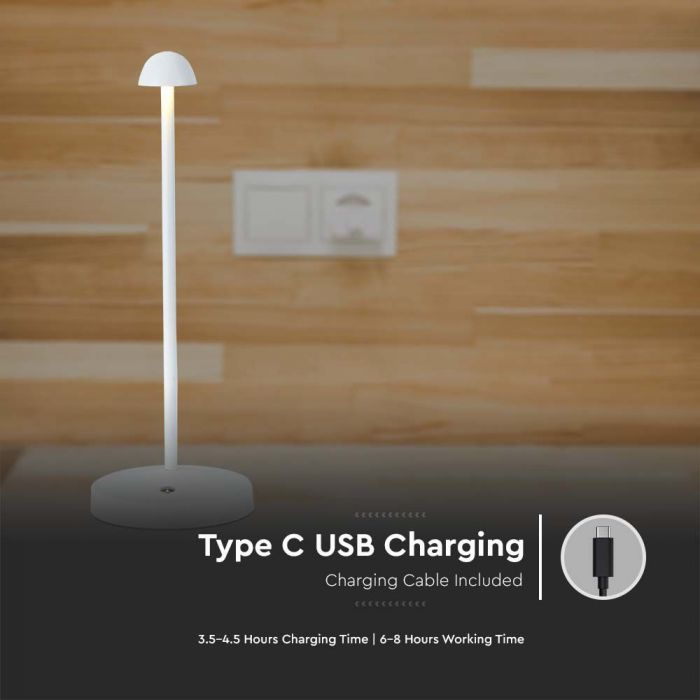 LED TABLE LAMP 3W 3IN1 130lm 120° 105x295 WHITE