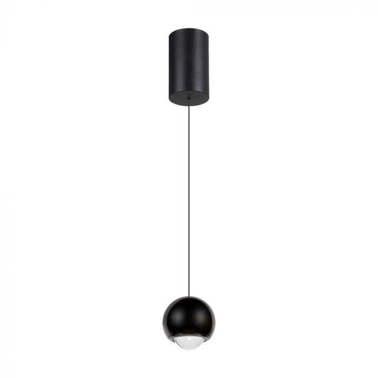 LED HANGING PENDANT LIGHT BLACK 6W WW 500lm 60° 100x2000mm