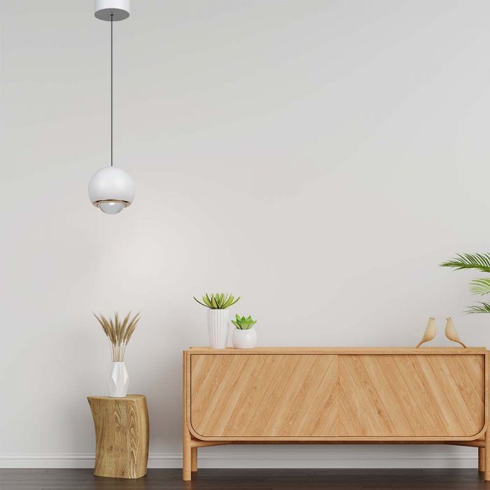 LED HANGING PENDANT LIGHT WHITE 6W WW 500lm 60° 100x2000mm
