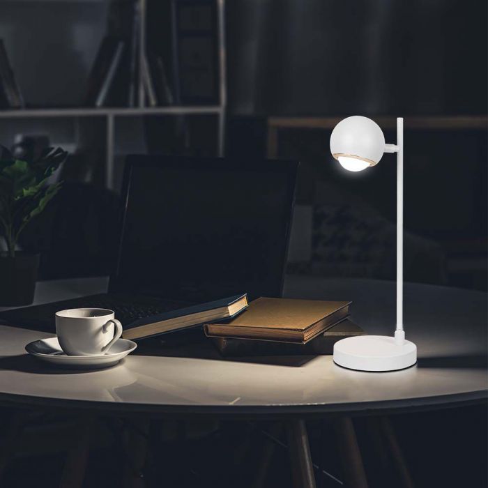 LED TABLE LAMP 6W WW 500lm 60° 150x445 WHITE