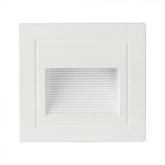 LED STEP LIGHT SQUARE 5W 380lm WW 270° 84x84x50mm WHITE IP65