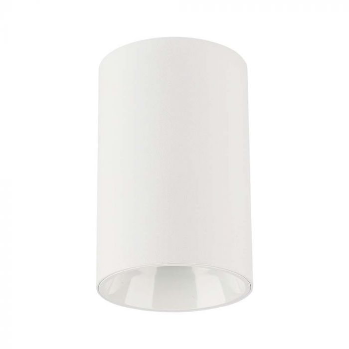 LED SURFACE SPOTLIGHT FITTING GU10 100x65mm RD WHITE