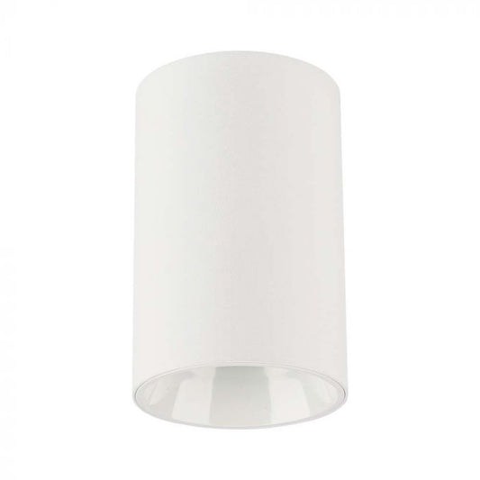 LED SURFACE SPOTLIGHT FITTING GU10 100x65mm RD WHITE