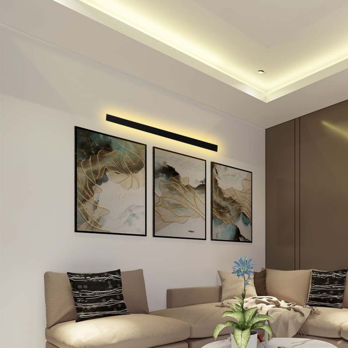 LED LINEAR WALL LIGHT 23W WW 2875lm 150° 1410x60x50mm ANTHRACITE IP65
