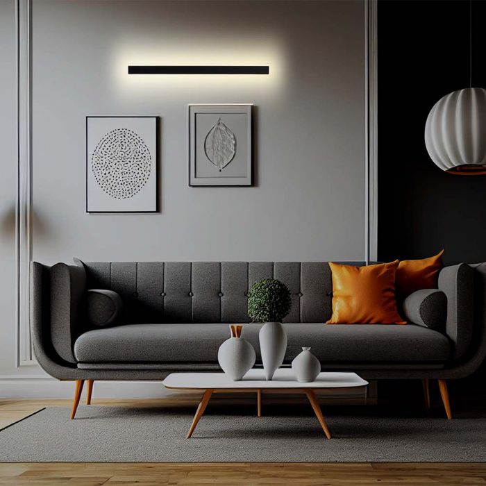 LED LINEAR WALL LIGHT 23W WW 2875lm 150° 1410x60x50mm ANTHRACITE IP65