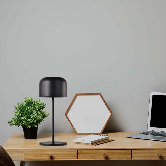 LED TABLE LAMP 1.5W WW+CW 150lm 180° 86x210mm BLACK IP54