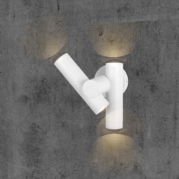 LED SPOT WALL LIGHT 2WAY 6W 620lm DL 172x105x253mm WHITE IP44