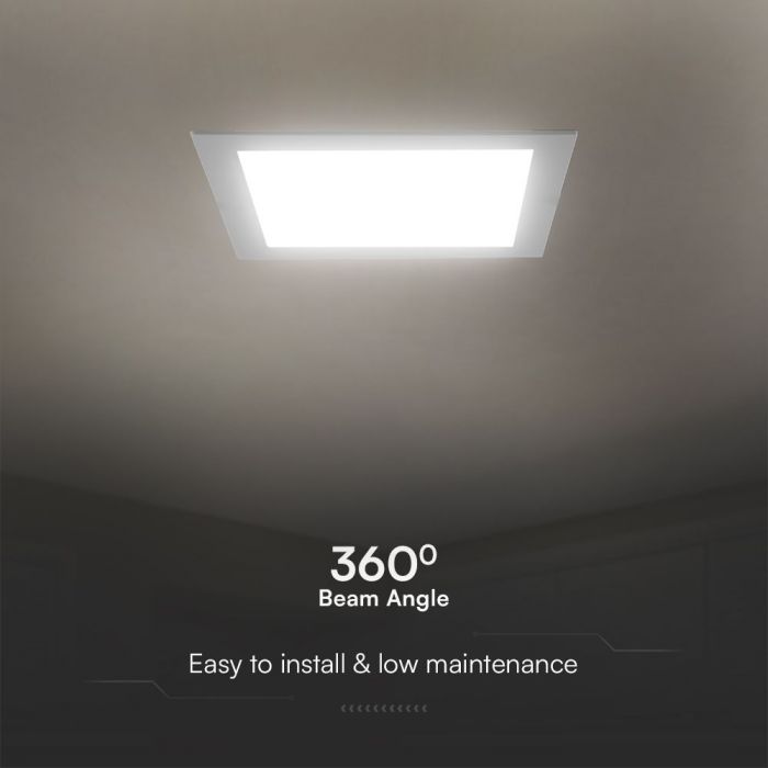 LED BACKLIT RECESSED PANEL 24W DL 2640lm 295x295x28.6mm SQUARE