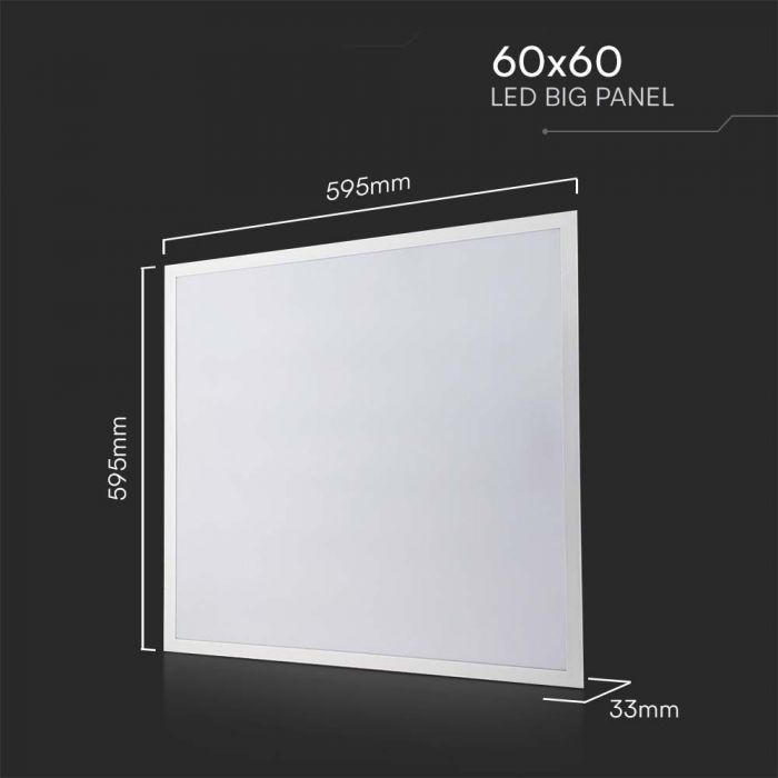 LED BACKLIT PANEL 36W 3960lm WW 110° 595x595x83mm