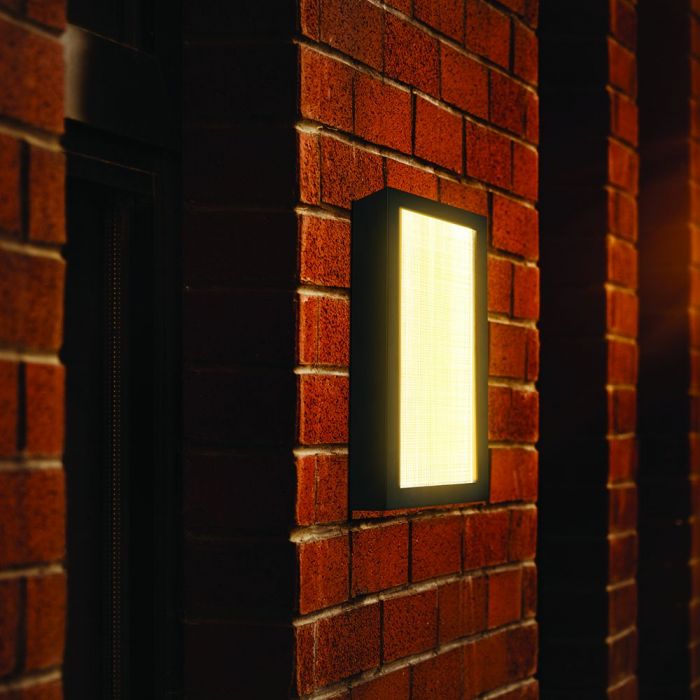 LED OUTDOOR WALL LIGHT 20W WW 2300lm 140° 200x50x400mm BLACK IP65